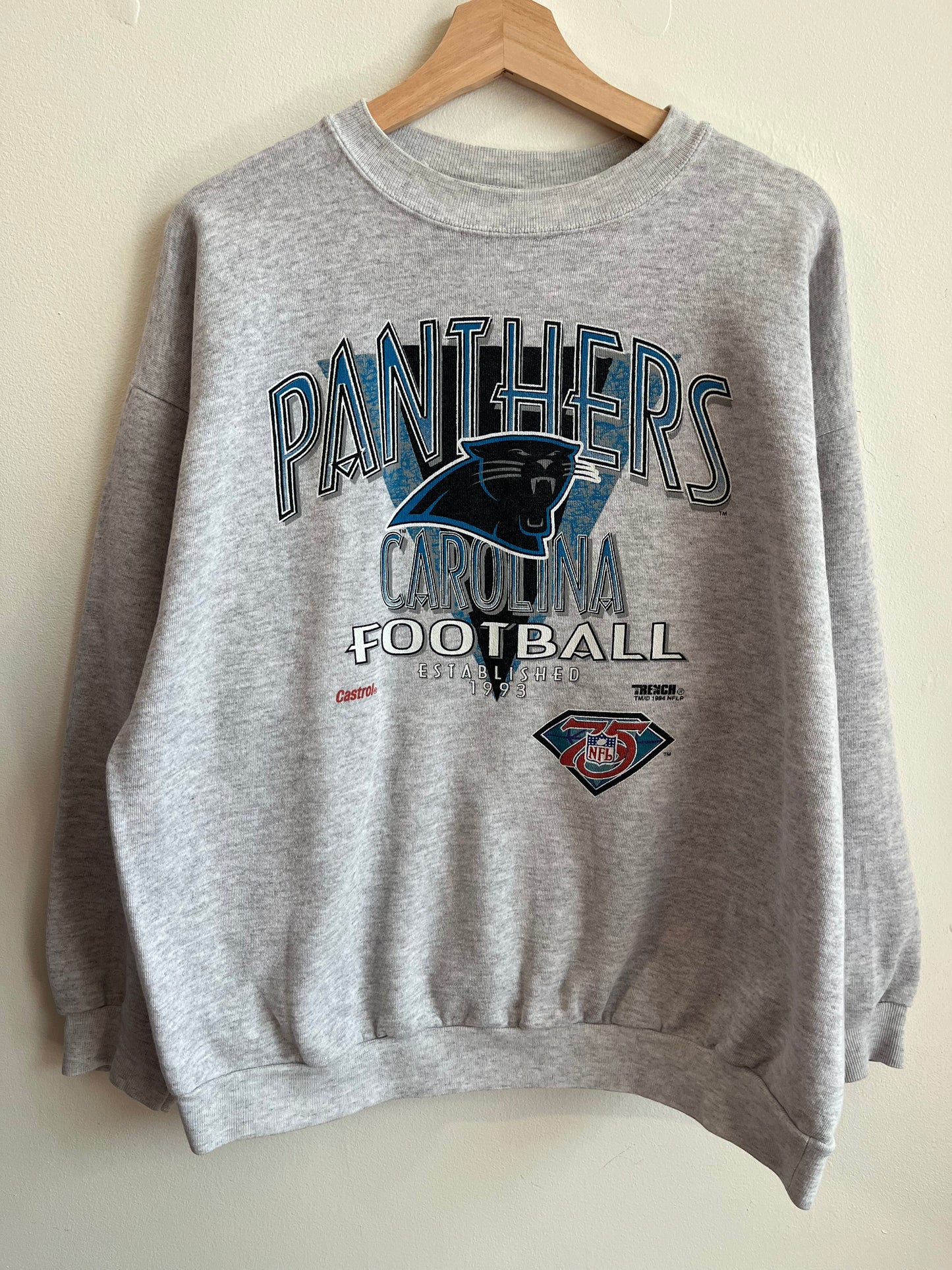 1994 Carolina Panthers Football Trench Crewneck (XL)