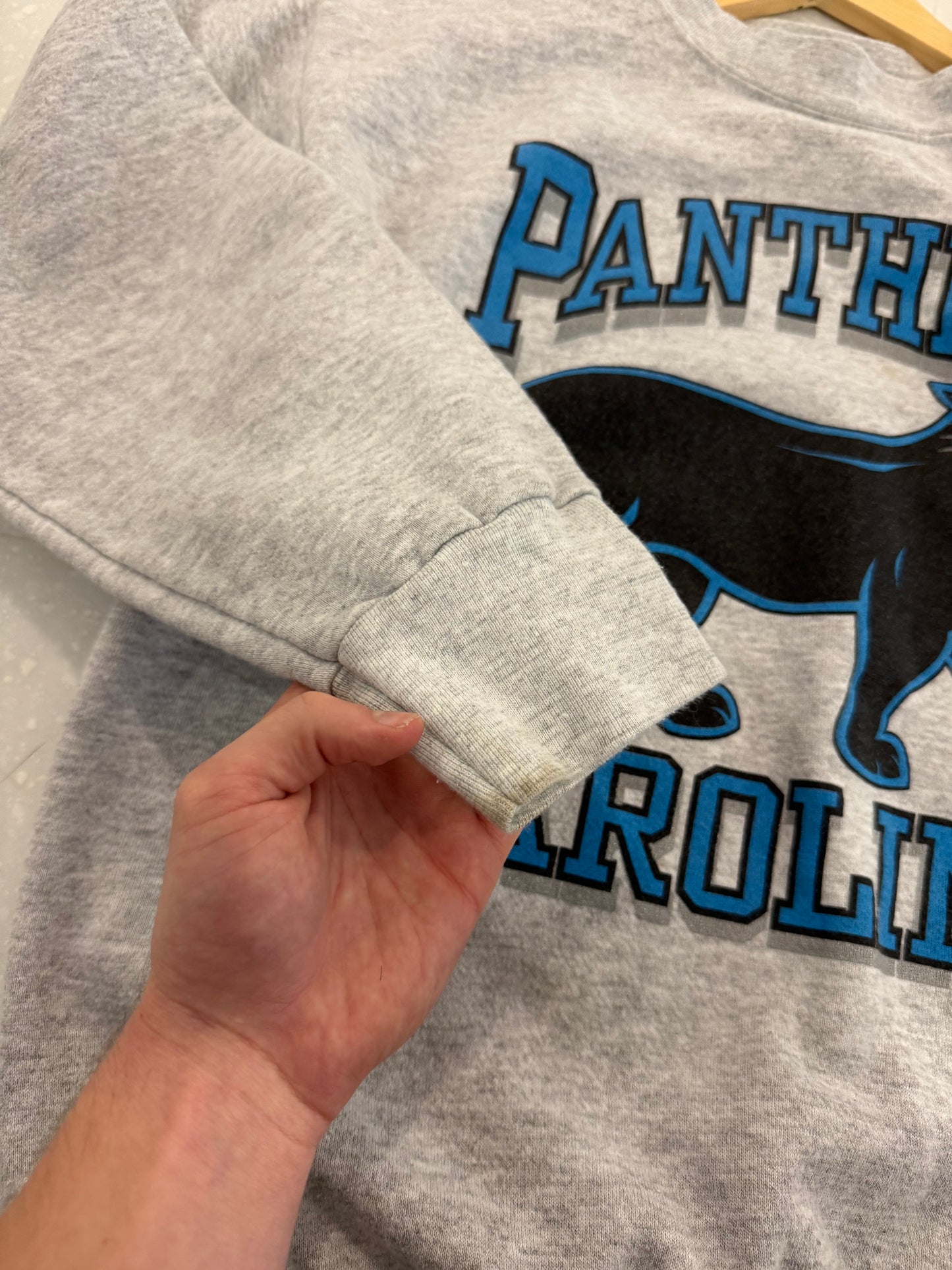 90s Carolina Panthers OG Cat Stained Crewneck (XL)
