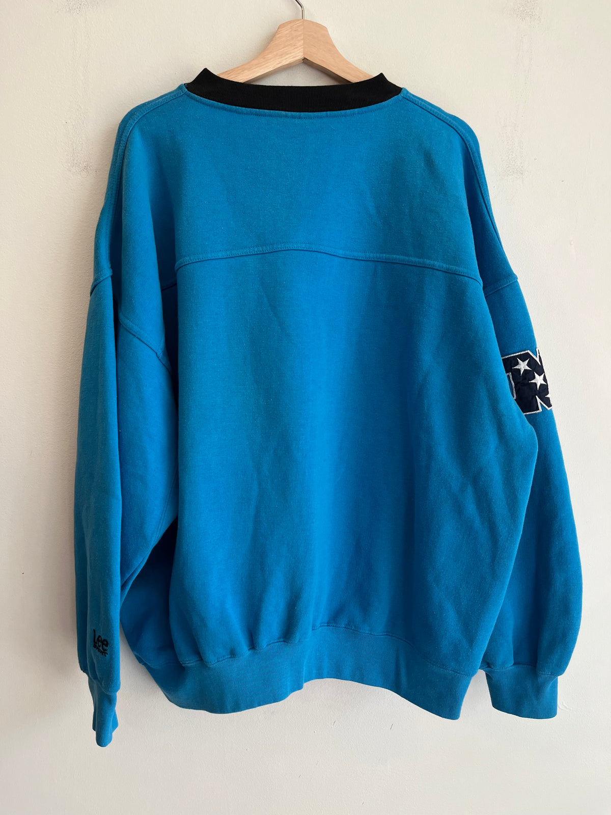 90s Carolina Panthers Lee Embroidered Blue Crewneck (XXL)