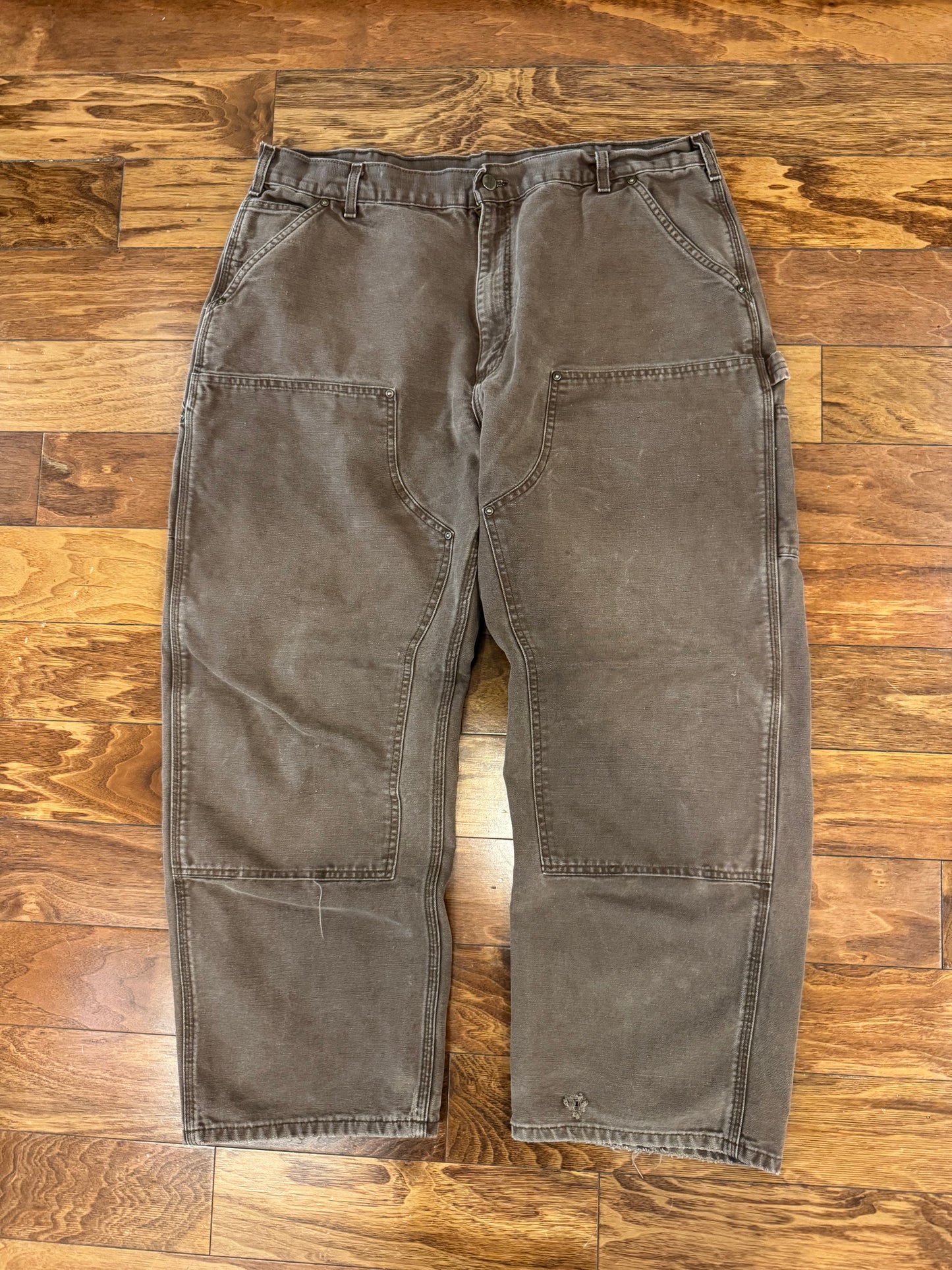 2004 Carhartt Mocha Double Knee Pants (38 x 30)