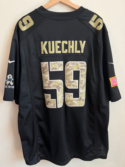 2014 Carolina Panthers Luke Kuechly "Salute To Service" Jersey (XXL)