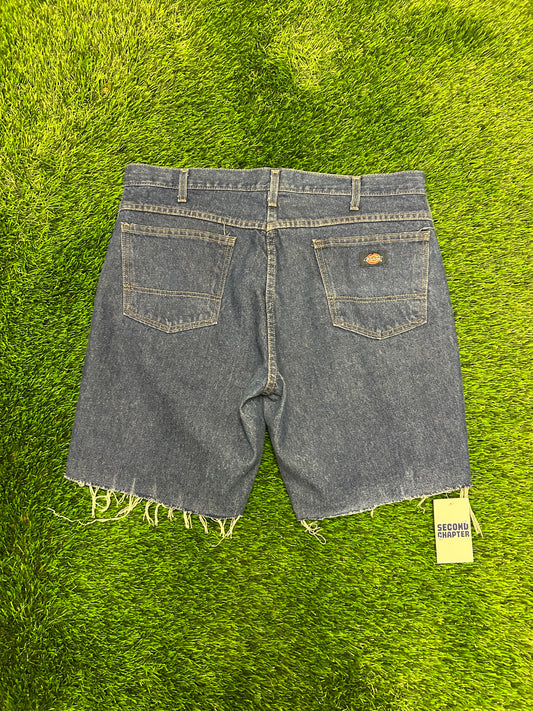 Dickies Workwear Frayed Cut Off Jean Shorts (36)