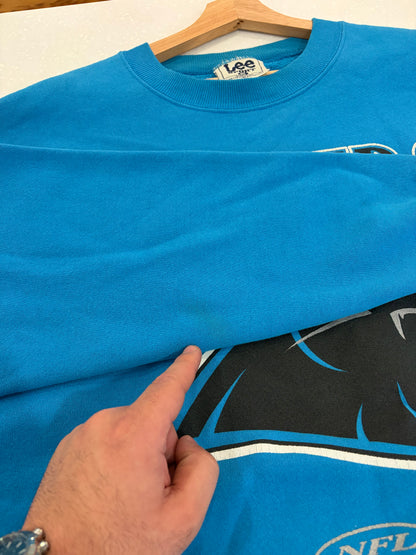1997 Carolina Panthers Blue Lee Crewneck (XL)