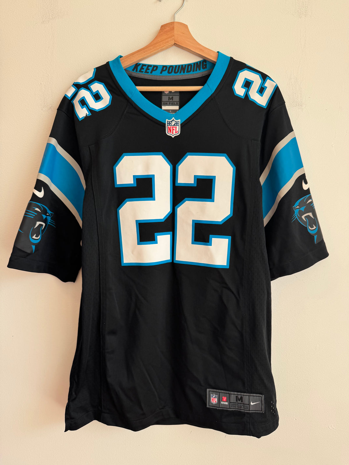 2010s Carolina Panthers Christian McCaffery Nike Home Jersey (M)