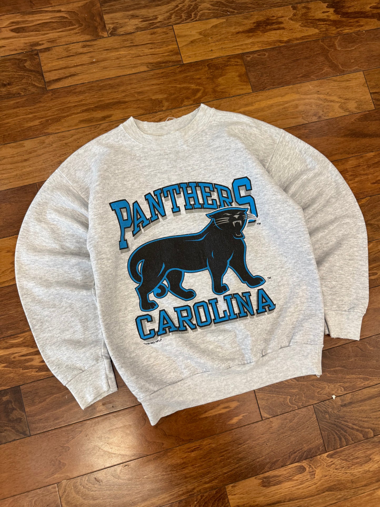 1993 Carolina Panthers Spell Out OG Cat Crewneck (M)
