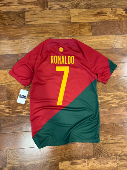 Nike Portugal Cristiano Ronaldo #7 Jersey 2022 FIFA World Cup Kit (S)