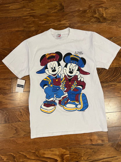 90s Mickey & Minnie Double Sided Graphic Tee (L)