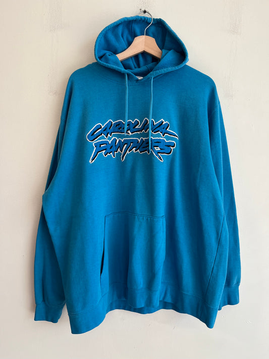2010 Carolina Panthers Blue Cat Scratch Hoodie (XXL)