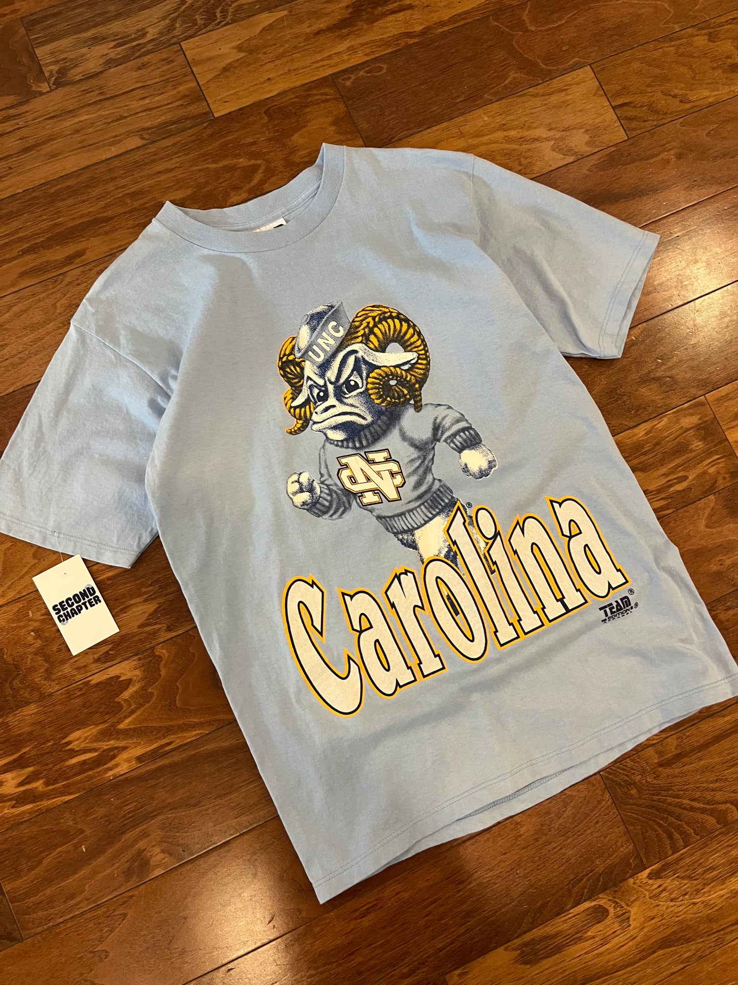 90s UNC Vintage Big Mascot Team Edition Tee (M)