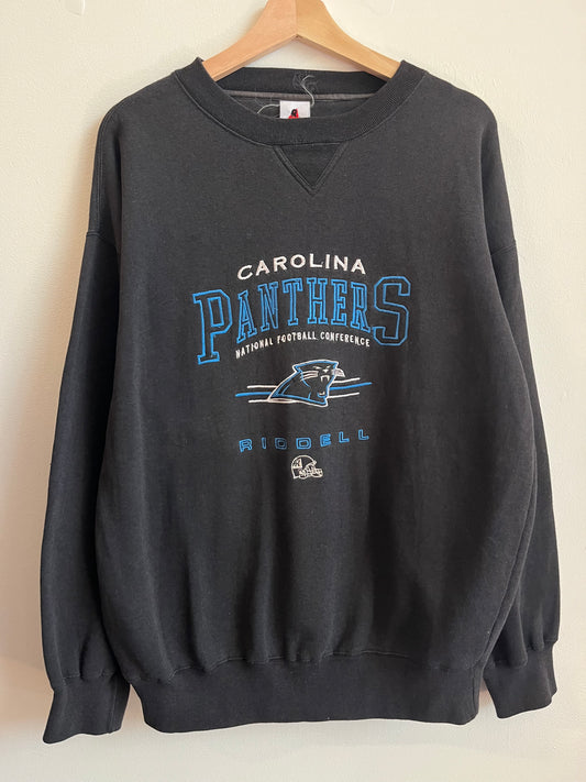 90s Carolina Panthers Riddell Embroidered Crewneck (XL)