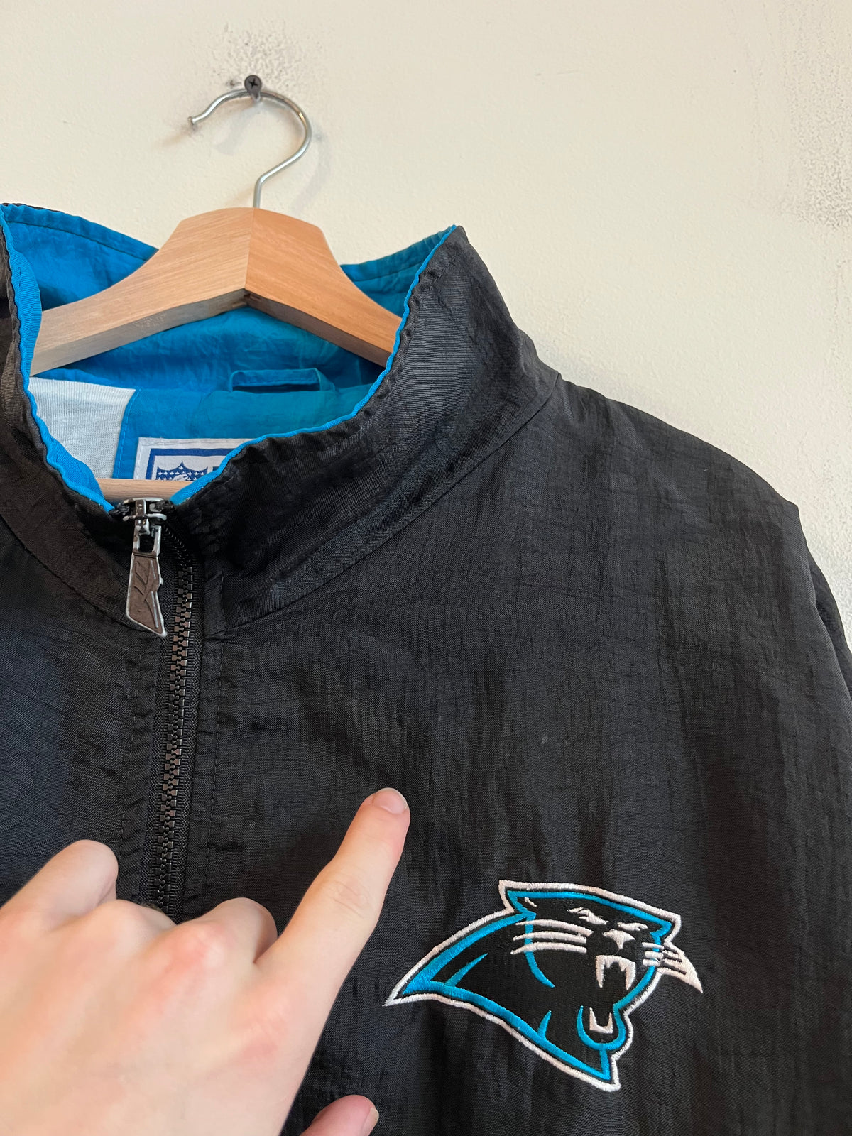 90s Carolina Panthers Reebok Pro Line Full Zip Windbreaker (XL)