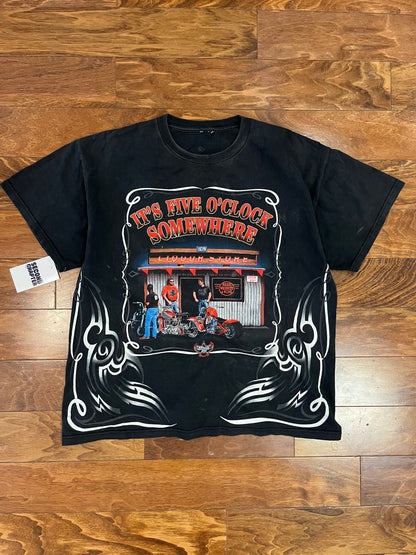 00s Johnny’s "It's 5 O'Clock Somwhere" AOP Graphic Tee (L)