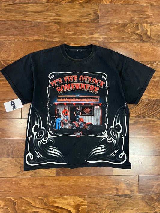 00s Johnny’s "It's 5 O'Clock Somwhere" AOP Graphic Tee (L)