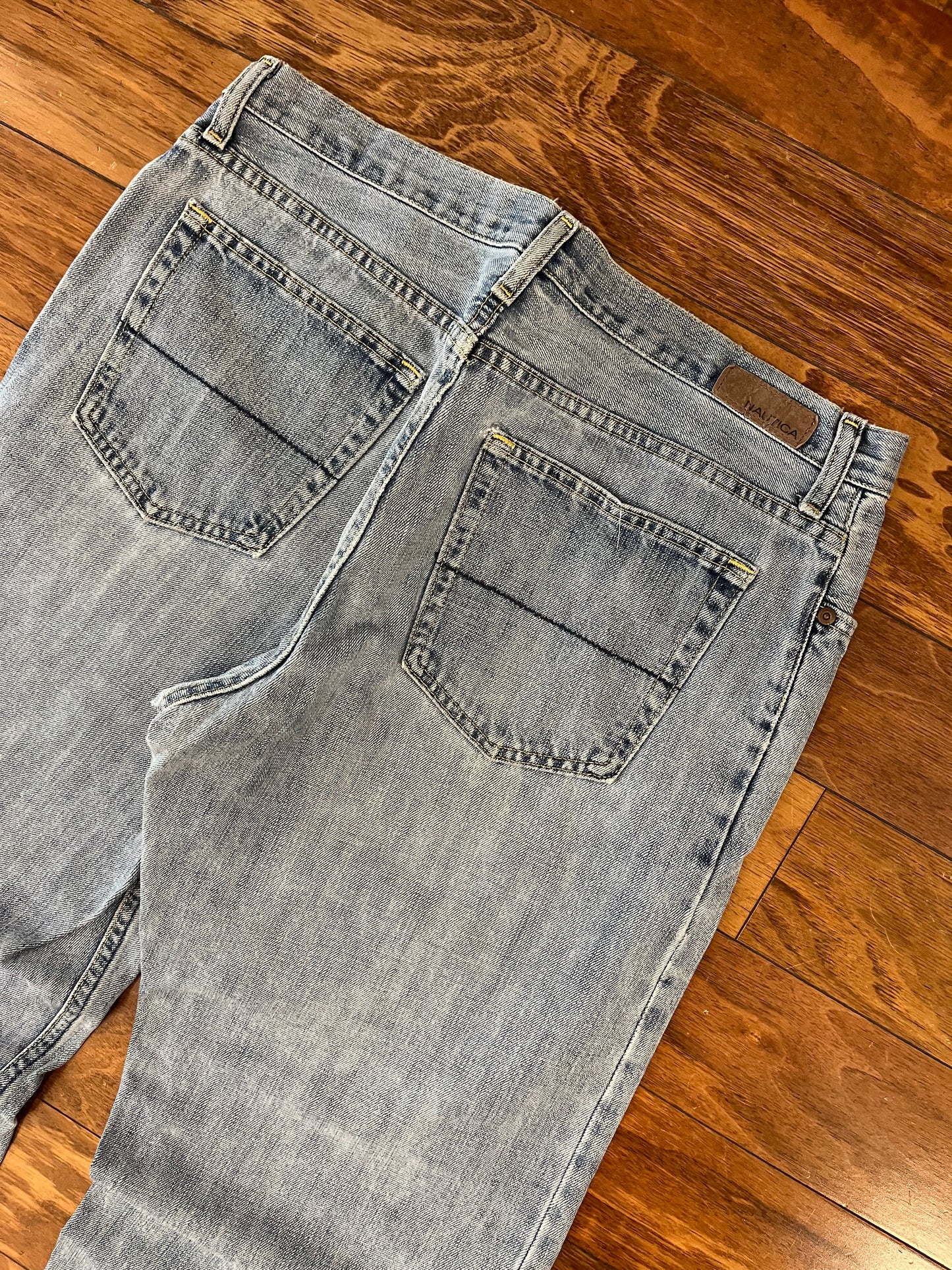 00s Nautica Baggy Blue Jeans (34 x 32)