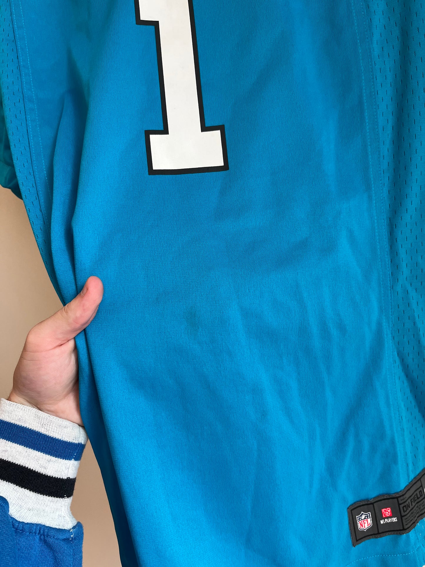2015 Carolina Panthers Cam Newton Blue Jersey (Women’s L)