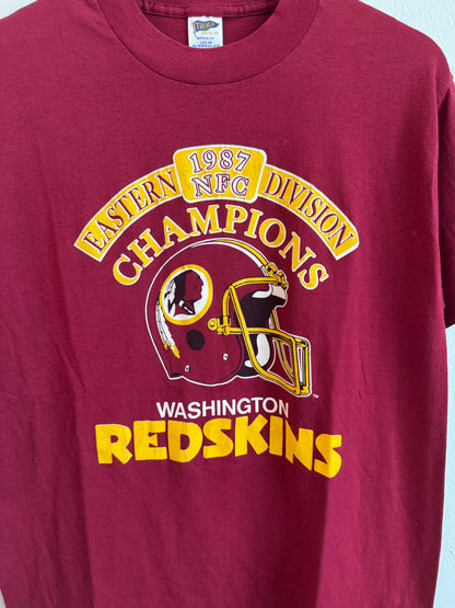 1987 Washington Redskins Eastern Division Champs Tee (L)