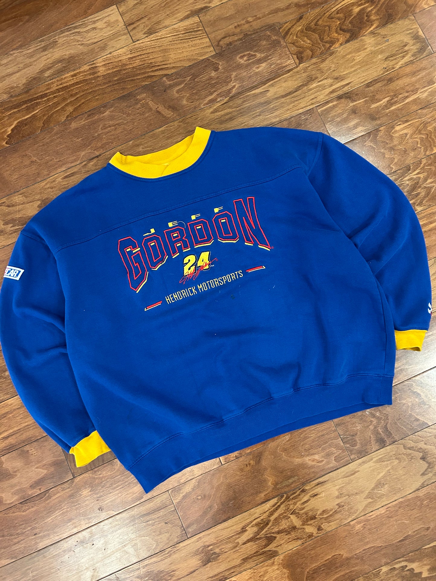 90s Nascar Jeff Gordon #24 Chase Authentic’s Stained Crewneck (XL)