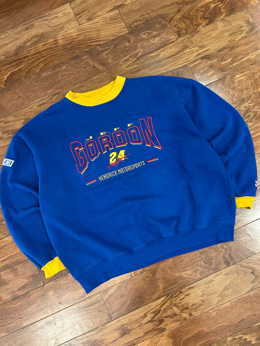 90s Nascar Jeff Gordon #24 Chase Authentic’s Stained Crewneck (XL)
