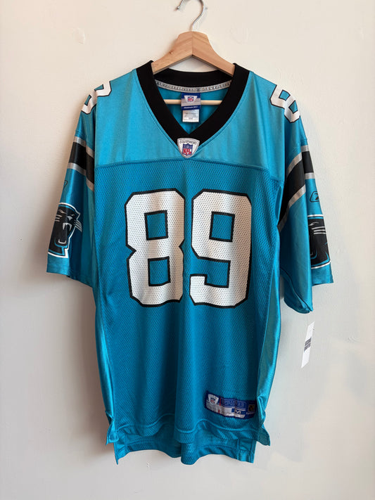 00s Carolina Panthers Steve Smith Reebok Blue Jersey (M)
