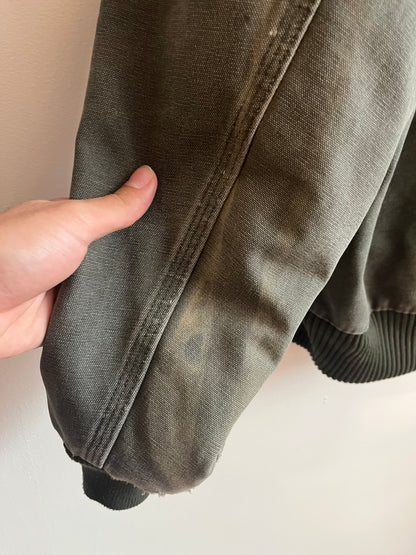 2006 Carhartt J130 Moss Green Distressed Jacket (L Tall)