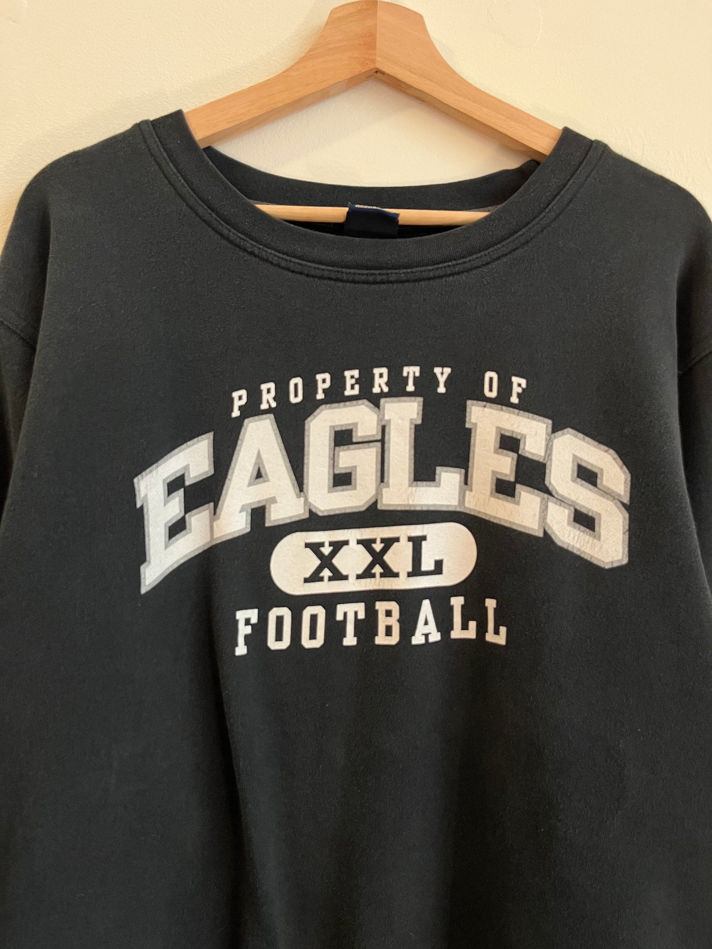 00s Property of Eagles Black Reebok NFL Crewneck (L)