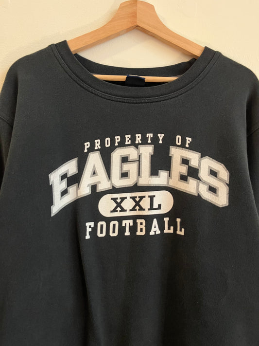 00s Property of Eagles Black Reebok NFL Crewneck (L)
