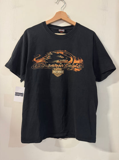 2012 Harley Davidson Screamin Eagle Pig Trail Flames Tee (L)