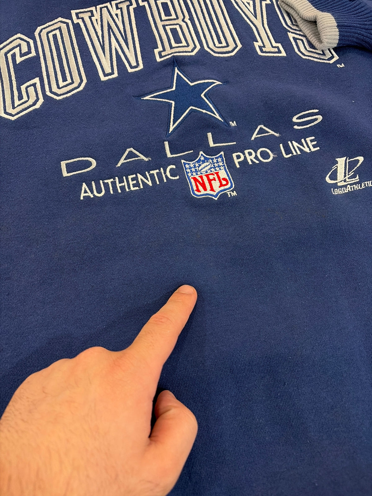 90s Dallas Cowboys Logo Athletic Embroidered Pro Line Crewneck (XL)