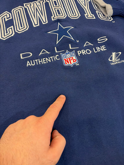 90s Dallas Cowboys Logo Athletic Embroidered Pro Line Crewneck (XL)