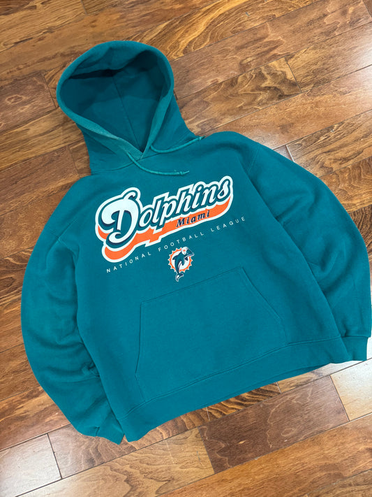 00s Miami Dolphins Spell Out NFL Hoodie (M)