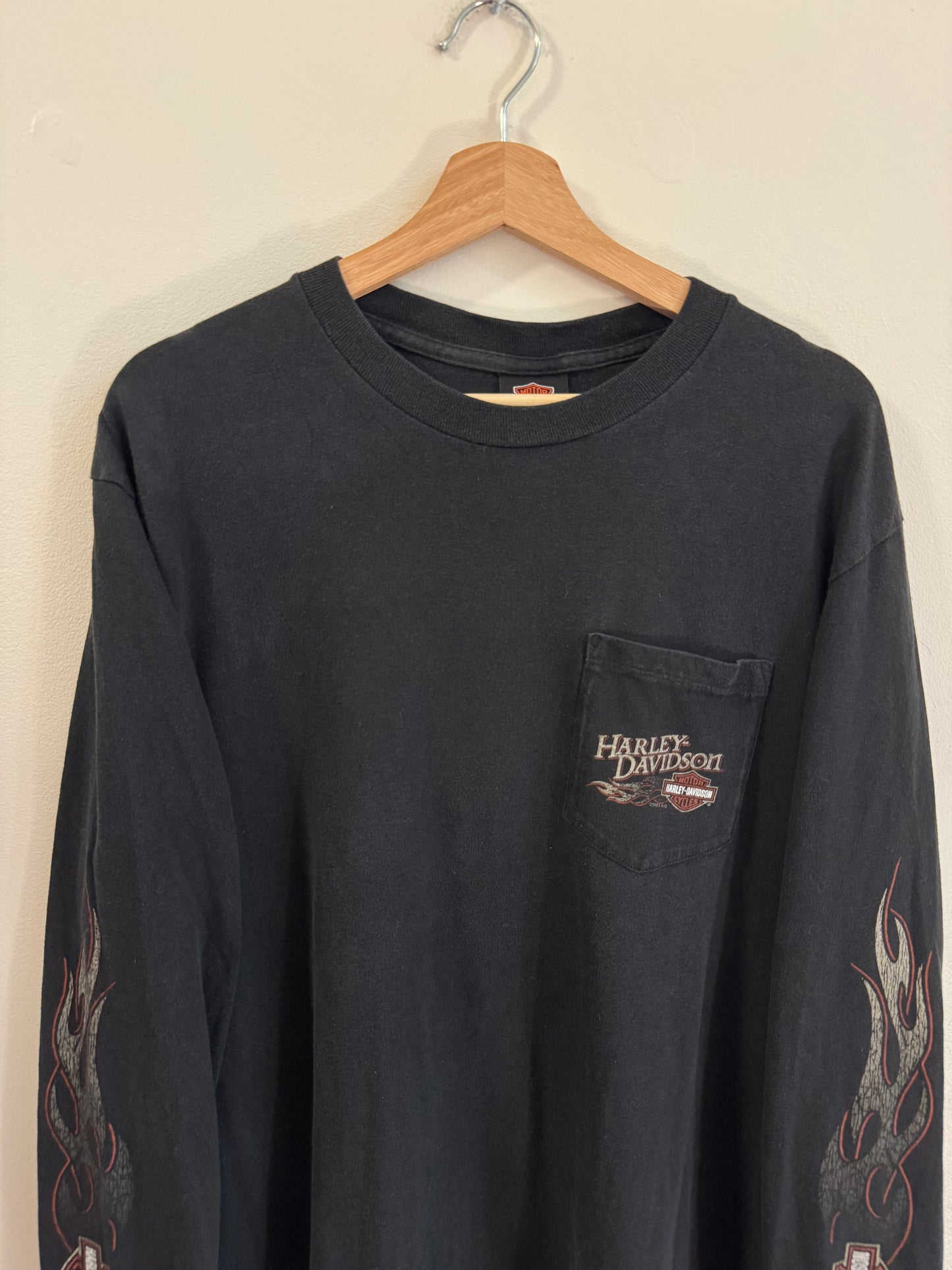 2009 Harley Davidson Flames Los Angeles California Long Sleeve (L)