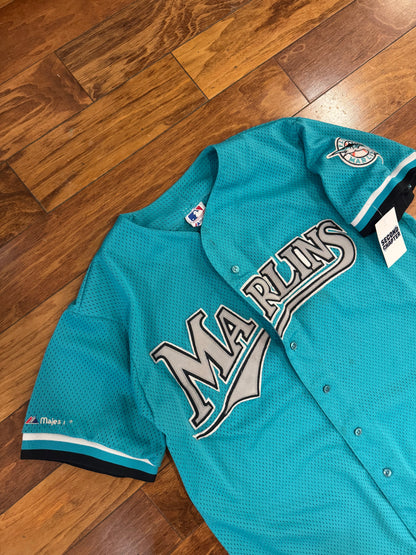 90s Florida Marlins Majestic Embroidered MLB Jersey (XL)