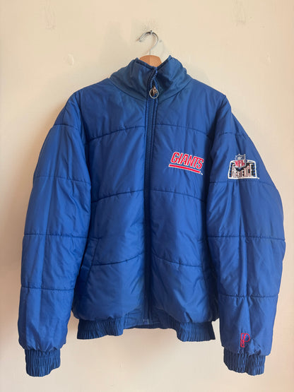 90s New York Giants Pro Player Reversible Puffer Jacket (M)