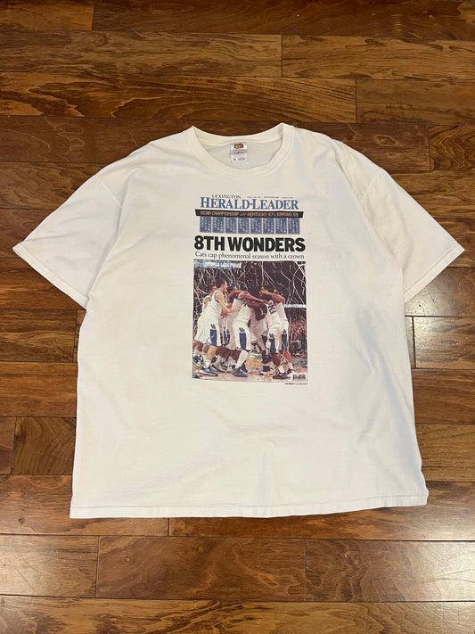 2012 Kentucky NCAA Basketball Champs Newspaper Tee (XXL)