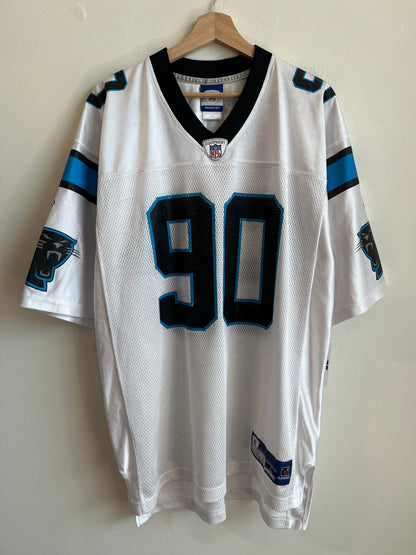 00s Carolina Panthers Julius Peppers Reebok Away Jersey (L)