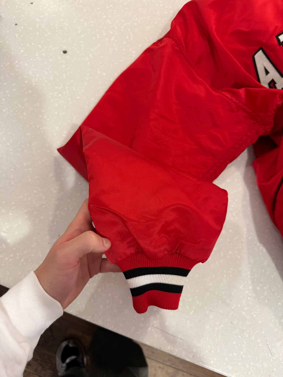 80s Oak Hill Academy Vintage Satin Jacket (L)