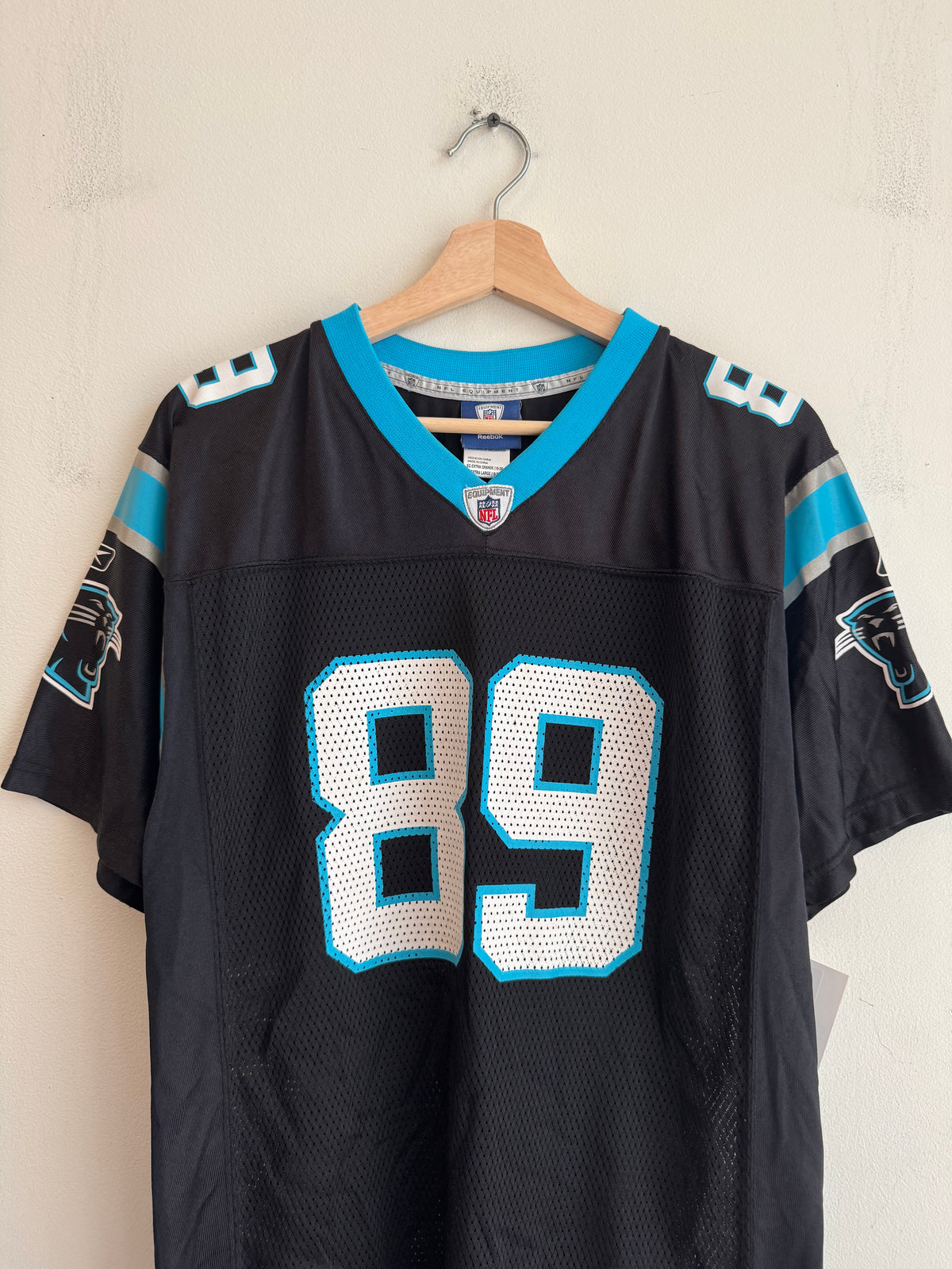 00s Carolina Panthers Steve Smith Reebok Home Jersey (Youth XL)