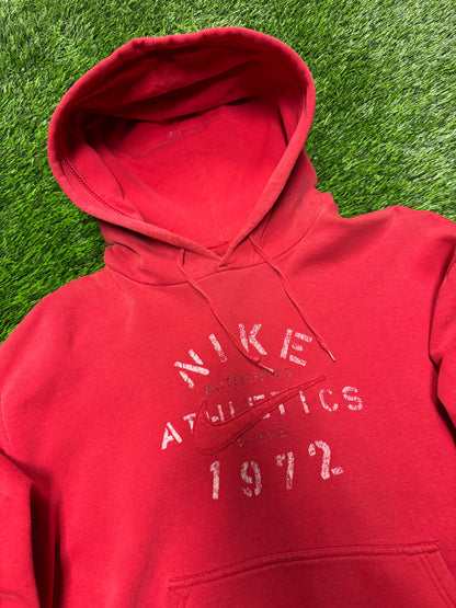 90s Nike Center Swoosh/SO Red Hoodie (M)