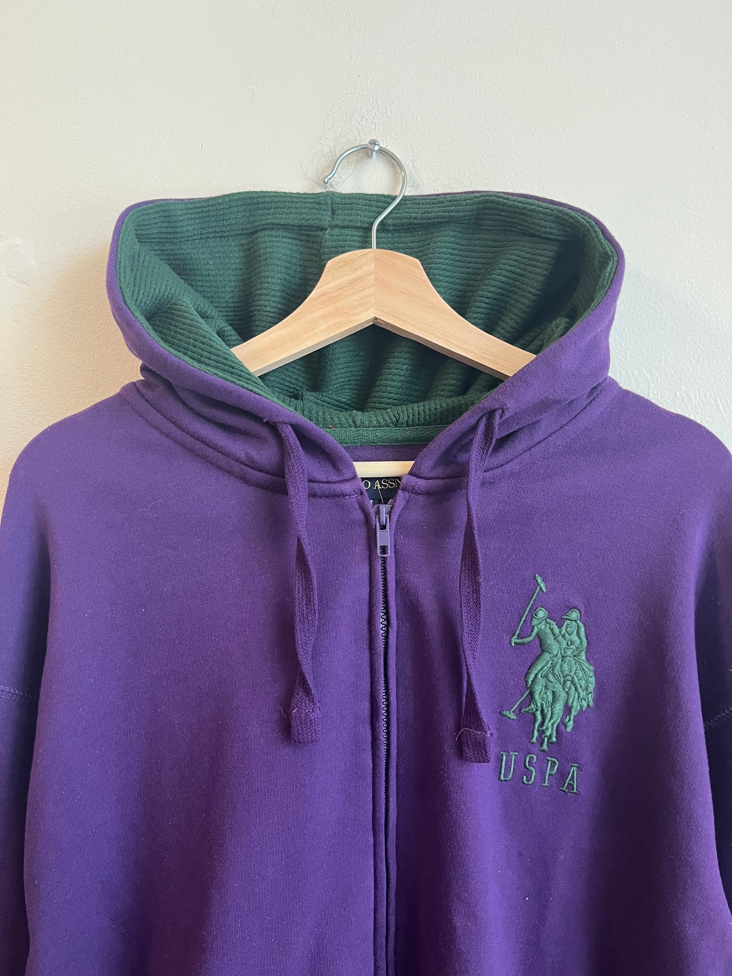 00s US Polo Assn (USPA) BIg Logo Purple Hoodie (XL)