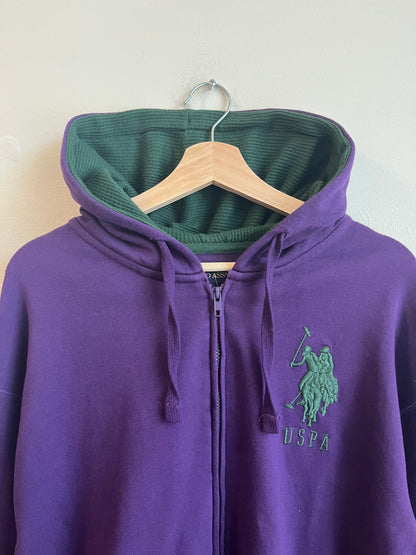 00s US Polo Assn (USPA) BIg Logo Purple Hoodie (XL)