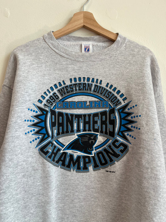1996 Carolina Panthers Western Division Crewneck (L)