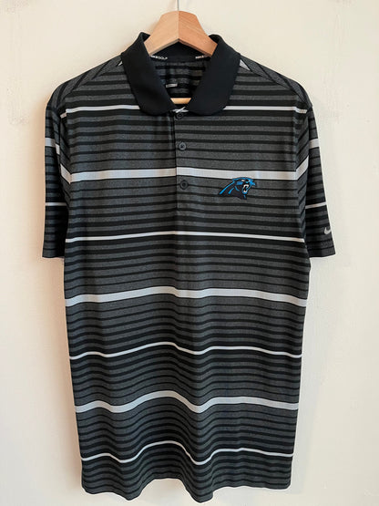 2014 Carolina Panther Nike Golf Striped Polo (L)