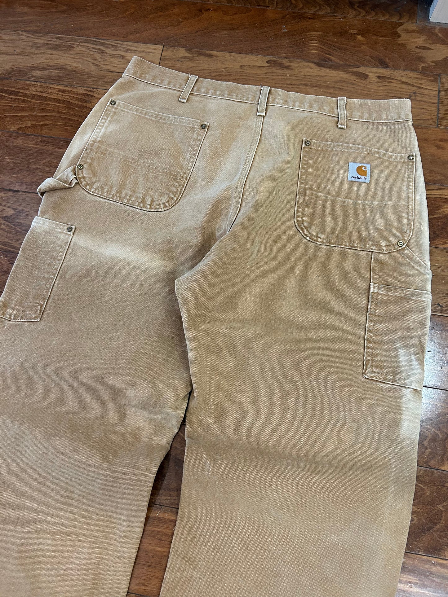 2015 Carhartt Tan Faded Double Knee Pants (38 x 32)