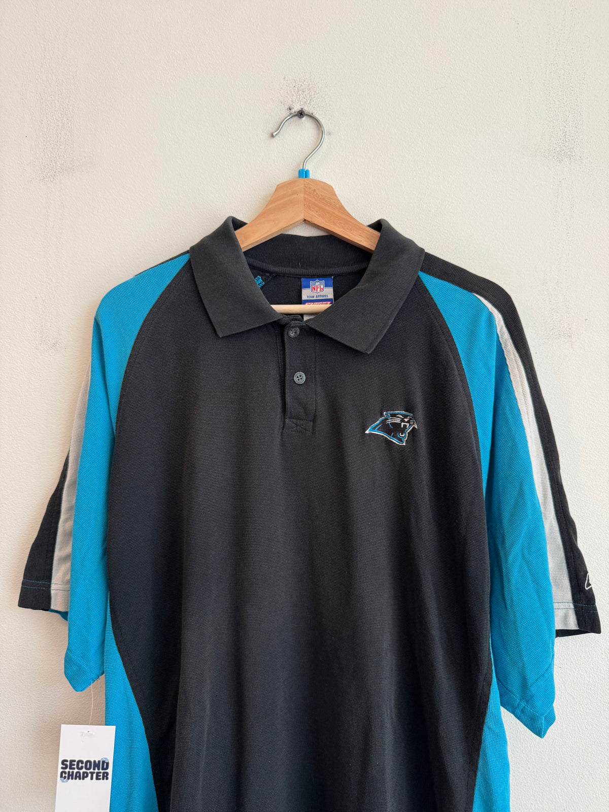 00s Carolina Panthers Reebok Play Dry Polo Shirt (L)