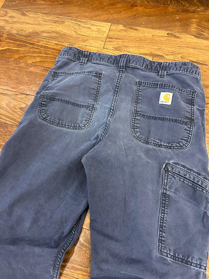 00s Carhartt Faded Navy Pants (36 x 32)