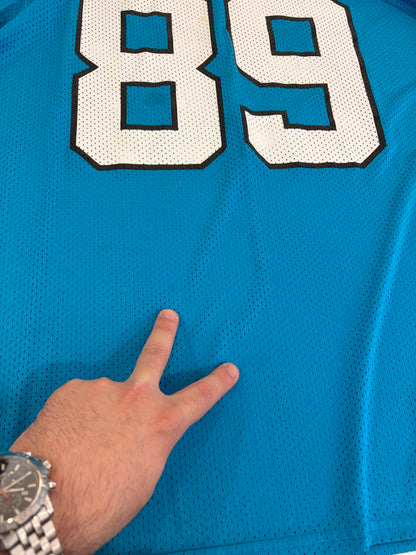 00s Carolina Panthers Steve Smith NFL Players Blue Jersey (XL)