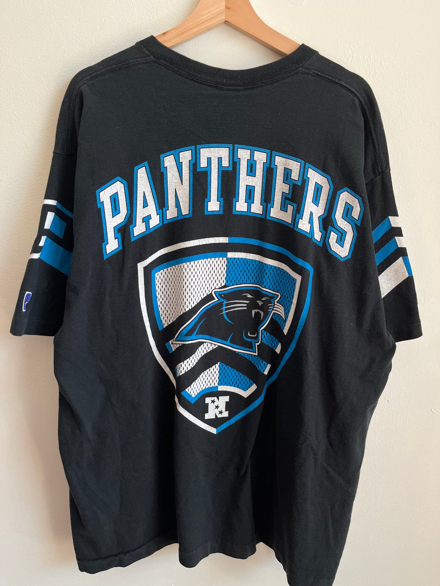 1997 Carolina Panthers AOP Black Tee (XL)