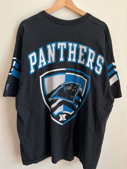 1997 Carolina Panthers AOP Black Tee (XL)