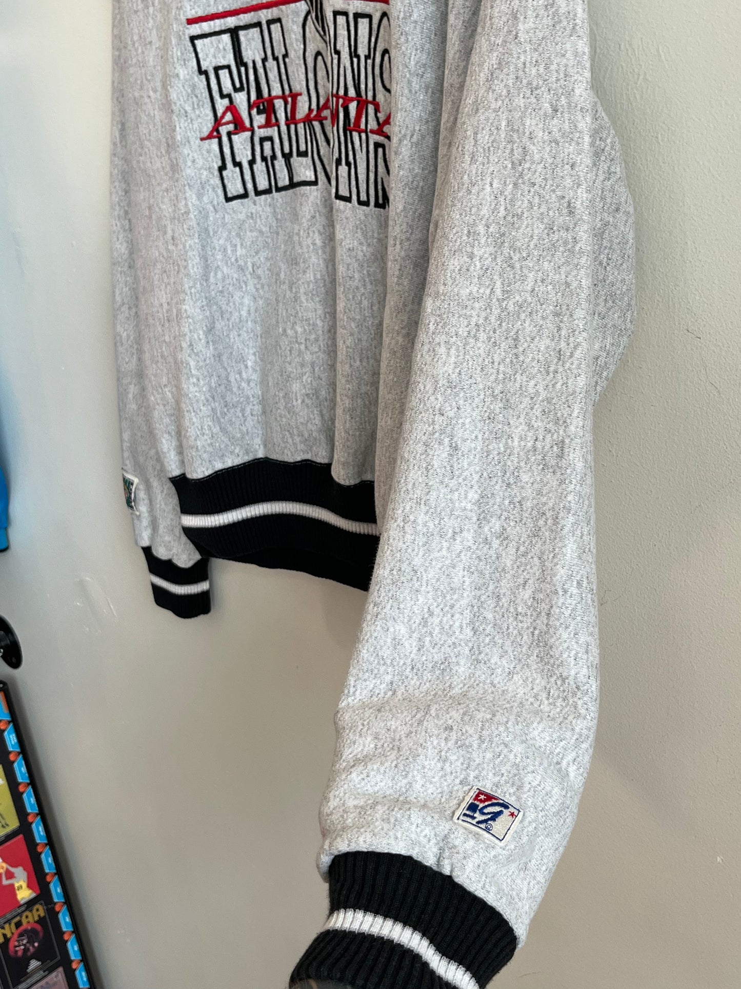 1990s Atlanta Falcons Embroidered Spell Out Ribbed Crewneck (L)