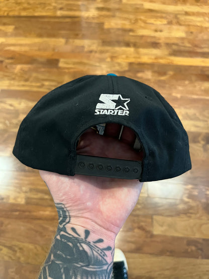 1994 Super Bowl XXVIII Black/Teal Starter Hat (OS)